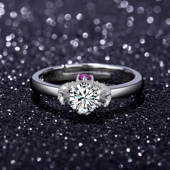 Moissanite Rõngad hõbe 925 ehted sõrmused naiste luksus retro vintage kihlasormus personaliseeritud ehted armas sõrmus