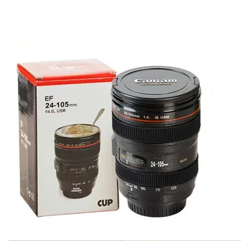 Uus Caniam SLR Kaamera 24-105mm Objektiivi Plastikust Kohvi Piima Tee KRUUS 400ML Reisimine Kruus Loominguline Tassid Ja Kruusid Kaanega