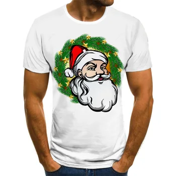 Uusaasta riided, Jõulud T-särk Jõuluvana hiljemalt meeste ja naiste 3DT särk.