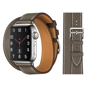 Apple Watch 6 Esiliistu 5 4 3 2 1 Ehtne Nahk iWatch Käevõru Rihm Ansamblid Käepaela Apple Watch Band 38mm 40mm 42mm 4mm