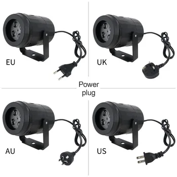 EU/US/UK/AU Plug jõuluehe LED Projektori Valguse Näitamise Lamp Etapp sisevalgustus Muster Pöörleva Navidad