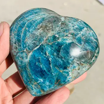 Looduslik Sinine Apatiit Südame Kalliskivi Kaunistused Crystal Healing Hinne