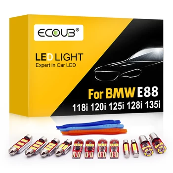 BMW E88 118i 120i 125i 128i 135i LED Salongi Lamp Kit Dome Kaardi Lugemine Pagasiruumi Kinnas, päikesesirm Canbus Pirnid 2008-2013