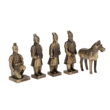 5 tk/Pakk 8cm Terrakota Armee Qin Hiina Terra Cotta Sõdalased Üldised Näitajad Käsitöö Kujud Kunsti Ornament, Parim Kingitus