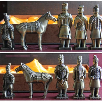 5 tk/Pakk 8cm Terrakota Armee Qin Hiina Terra Cotta Sõdalased Üldised Näitajad Käsitöö Kujud Kunsti Ornament, Parim Kingitus