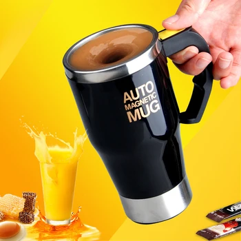 400ml Automaatne Ise Segades Kruus Kohvi Piima Segamine Kruus Roostevabast Terasest Tassi Elektrilised Laisk Smart Cup Köök Tarvikud Teaware