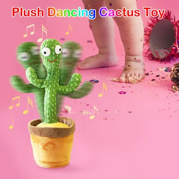 Elektrooniline Tantsu-Kaktus -, Plüüš-Armas Mänguasi, Laulu Ja Tantsu Cactus Lapsed Lapsed Täistopitud Taim Mänguasi Raputada Koos Muusika, Tantsu Mänguasi