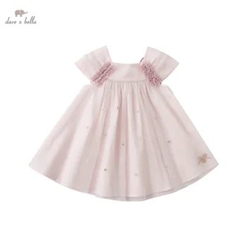 DB16933 dave bella suvel beebi tüdruk on armas bow cartoon silma kleit laste mood pool kleit lapsed imiku lolita riided