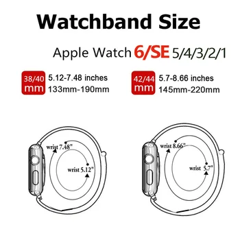 Nylon Rihma Aasa Apple Watch Band 44mm 40mm iWatch 42mm 38mm Smartwatch Käepaela Sport Käevõru Apple Vaata 3 4 5 6 SE 2