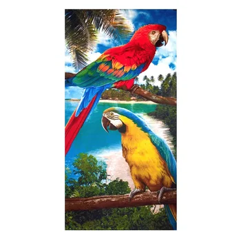 Värvikas Troopiline Linnud, Papagoid Lounger Beach saunalina Elav Papagoi Macaw Reisi Vannitoas Rätikud Sauna Spa Juuksed Rätikuga 140X70
