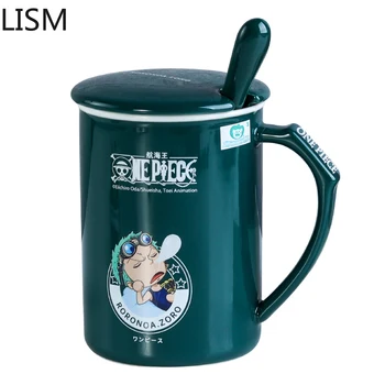 Cartoon Keraamiline Kohvi Kruus Kaanega Üks Loominguline Kruus Isiksuse Joomine Cup Trend Keraamiline Tass Kohvi Paar Armas Naine Kingitus