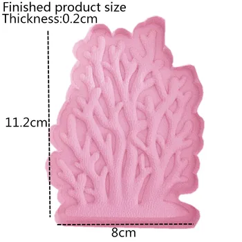 3D silikoon seagrass coral kuju kook learning hallituse kook teenetemärgi vahendid Šokolaadi Hallitus küpsetamine tarvikud