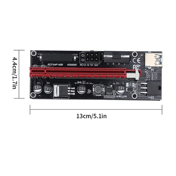 6tk VER009 USB 3.0 PCI-E Ärkaja VER 009S Express 1X 4x 8x 16x Extender Ärkaja Kaardi Adapter SATA 15pin 6-pin Power Cable Uus
