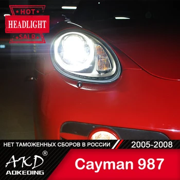 Auto Cayman 987 Pea Lamp 2005-2008 Porsche Auto Accessory Udutuled Päeval Töötab Valguse PÄEVATULED H7 LED Bi Xenon Pirn Pesuseade