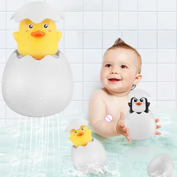 Baby Suplemine Mänguasi Lastele Armas Pingviin Muna Pihustatud Vesi Sprinkler-Vannituba Puistata Dušš Ujumine Vee Mänguasjad Lastele Kingitused