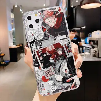 Anime Jujutsu Kaisen Telefoni Juhul Läbipaistev pehme iphone 5 5s 5c se 6 6s 7 8 11 12 plus mini x xs xr pro max