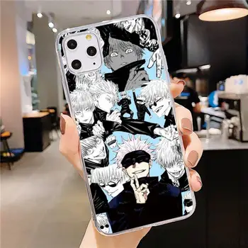 Anime Jujutsu Kaisen Telefoni Juhul Läbipaistev pehme iphone 5 5s 5c se 6 6s 7 8 11 12 plus mini x xs xr pro max