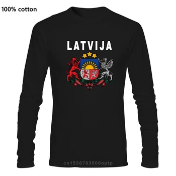 Läti Keel Riiklike T-särk - vapp Läti