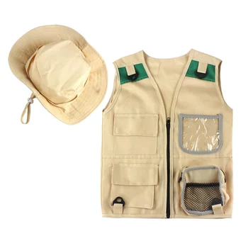 Väljas Seiklus Komplekt Noored Lapsed,Lasti Vest ja Müts Komplekt Koduses Explorer Safari Kostüüm ja Kleit Üles Park Ranger