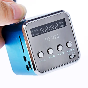 Mini TD-V26 Digital FM-Raadio-Kaasaskantav Kõlar FM-Raadio Vastuvõtja Koos LCD Stereo Kõlar Support Micro TF Kaart A2