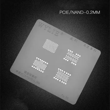 100FIX Kõrge Kvaliteediga Universaalne BGA Šabloonid Iphone PCIE/NAND 0,2 mm Paksenenud Kõvaketta Terasest Võre