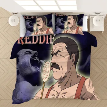 Freddie Mercury 3D-Prinditud Voodipesu Komplekt Tekk Katab Padjapüürid Trööstija Voodipesu Komplekt Bedclothes Voodipesu