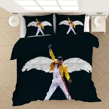 Freddie Mercury 3D-Prinditud Voodipesu Komplekt Tekk Katab Padjapüürid Trööstija Voodipesu Komplekt Bedclothes Voodipesu