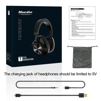 Bluedio T7 Bluetooth Kõrvaklapid ANC Juhtmeta Peakomplekti Bluetooth-5.0 HIFI Heli 57mm Valjuhääldi Nägu tunnustamise Telefon
