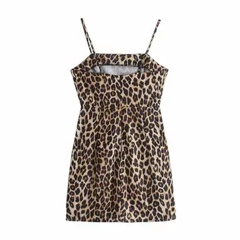 Za Girl Dress Suvel Uus Mood Leopard Printida Toru Top Pilduma Street Noorte Naiste Dresss 2021 Casual Šikk, Elegantne Noorte Naiste Kleit