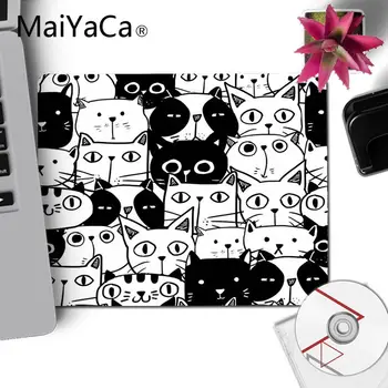 MaiYaCa Suur Edendamine Kassid Must ja Valge Mugavuse väike Hiir Matt Gaming Mouse pad DIY Disain Vaipa ARVUTI Sülearvuti Sülearvuti