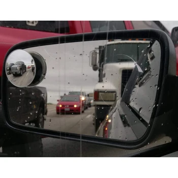 Auto Rearview Mirror HD Piirideta Väikese Ümmarguse Peegli Klaas 360 Kraadi Reguleeritav Blind Spot Peegel