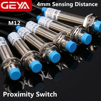 GEYA 4mm Sensing Distance Induktiivne Läheduses, Lülitage NPN PNP-KS 10-30V Proximity Sensor SM 3 Traat 4 Traat NR NC M12 Kruvi Suurus