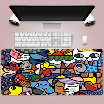 Pop Art Mouse Pad Lock Serv Suur Mängude Gamer Arvuti Klaviatuuri, Hiire Matt Mängu Hiired Matt Laua Mousepad ARVUTI Desk Pad