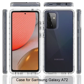 Samsung Galaxy A52 A72 Juhul Pehme TPU+Kõva PC 2 in 1 HD Läbipaistev Õhuke kaitsev tagumine Kate Puhul Samsung A32 A42 A52