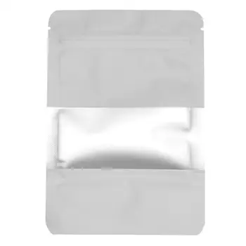 100tk Aluminized Reclosable Zip Kotid Selge Aken Seisab Pakendamata Toidu Ladustamise Kott Pakendi Kott