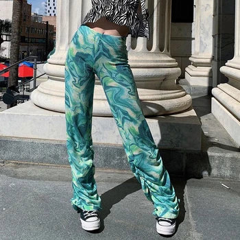 Weekeep Retro Trükitud Silmkoelised Vabaaja Sweatpants Naiste Kõrge Waisted Joggers Hip-Hop Püksid Fashion Streetwear Pikad Püksid Kasa