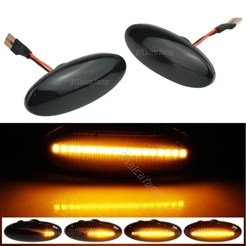 2x Dynamic LED Side Marker Flowing Turn Signal Light Side Repeater Lamp 12V Panel Lamp for NISSAN Micra Note Qashqai J10 X-Trail