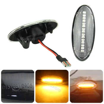 2x Dynamic LED Side Marker Flowing Turn Signal Light Side Repeater Lamp 12V Panel Lamp for NISSAN Micra Note Qashqai J10 X-Trail