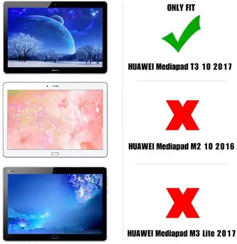 Näiteks Huawei Media Pad MediaPad T3 10 AGS-WO9 AGS-L09 9.6 inch Au Mängida Pad 2 Juhul Nahast Smart Tablett Seista Kaane Puhul