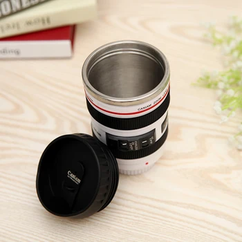 Roostevabast Terasest Kaamera EF24-105 mm Kohvi Objektiivi Kruus Valge Must kohvitass Loominguline Kingitus Kohvi Tassid