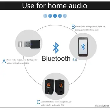USB Audio Vastuvõtja Adapter Dual Väljund AUX-Režiim USB Stereo Auto Käed-vabad Kõne Adapter Audio Vastuvõtja KN318 Mudel