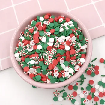 100g/palju jõuluehe Segatud Candy Santa Claus Viilud Polümeer Kuum Savi Sprinkles jaoks Käsitöö DIY Lima Täitmise Tarvikud
