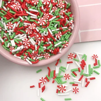 100g/palju jõuluehe Segatud Candy Santa Claus Viilud Polümeer Kuum Savi Sprinkles jaoks Käsitöö DIY Lima Täitmise Tarvikud