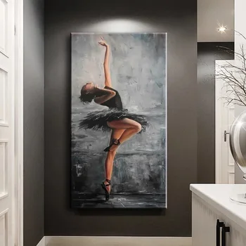 Ballerina Lõuendile Maali Elegantne Tähemärki Kunsti Plakatid ja Pildid Seina Print Lõuend Pildid elutuba Home Decor Cuadros