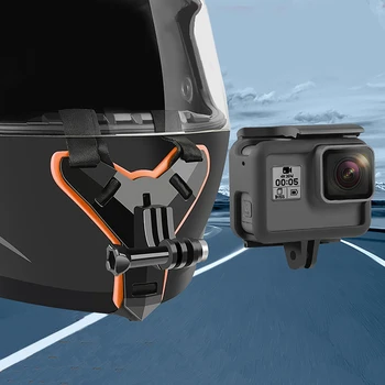 Eest GoPro Hero 9 8 7 6 5 Sõida Jalgrattaga Toele Seisma Omanik Spordi Kaamera Mootorratta Kiiver Lõua Profiilikandur Stabiilne, Vastupidav