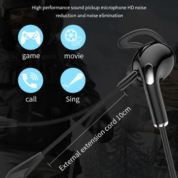 ITINIT E10 3.5 mm Juhtmega Gaming Kõrvaklapid Stereo, Bass Universaalne In-Ear Metallist Hifi Mikrofoniga Peakomplekti Earbuds Telefoni