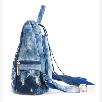 IPinee Anti-varguse reisi denim seljakott vabaaja isiksuse naiste lille tikandid kotid kooli teksad seljakott teismeline plecak