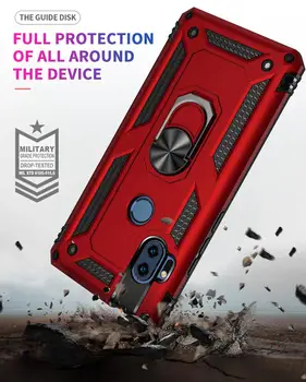 Motorola Moto G6 E6 E7 Power Play G7 G8 G9 Pluss Hübriid Armor Karm Jalg Põrutuskindel Raske Tagasi Case TPU + PC Kate Telefon