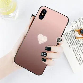Kuld Tõusis Glitter Armastus Telefon Case for iPhone 11 12 mini pro XS MAX 8 7 6 6S Pluss X 5S SE 2020 XR