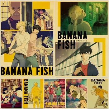 Jaapani Anime Banaan kala Retro Plakatid Kunsti, Filmi, Maali Jõupaber Trükib Kodus, Tuba Decor Seina Kleebised